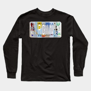 Virginia License Plates Long Sleeve T-Shirt